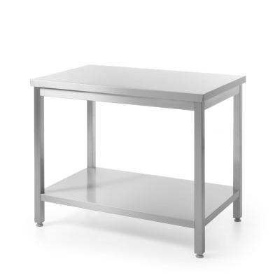 Středový stůl s policí – přišroubovaný, HENDI, Profi Line, 800x700x(H)850mm | 815830